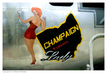 B-17G Flying Fortress 'Champaign Lady' undergoing construction at Grimes Field, Urbana, Ohio on April 14, 2012