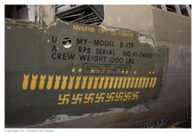 B-17F 'Memphis Belle' undergoing restoration at the National Museum of the Air Force on July 15, 2011