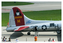 B-17G Flying Fortress 'Aluminum Overcast' at the Lunken Airport in Cincinnati, Ohio on September 9, 2012