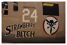 B-24D Liberator 'Strawberry Bitch' on static display at the National Museum of the Air Force on May 21, 2018
