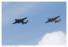 B-25 Mitchells 'Betty's Dream' & 'God and Country' at Grimes Field, Urbana, Ohio, on April 15, 2017