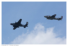 B-25 Mitchells 'Betty's Dream' & 'God and Country' at Grimes Field, Urbana, Ohio, on April 15, 2017