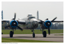 B-25J Mitchell 'Maid in the Shade' at Grimes Field, Urbana, Ohio, on April 15, 2012