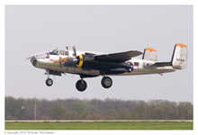 B-25NA Mitchell 'Miss Hap' at Grimes Field, Urbana, Ohio, on April 16, 2010