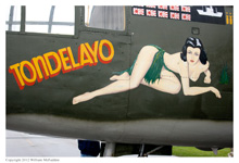 B-25J Mitchell 'Tondelayo' at the 2012 Gathering of B25s at Grimes Field, Urbana, Ohio on April 14, 2012