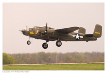 B-25J Mitchell 'Wild Cargo' at Grimes Field, Urbana, Ohio, on April 16, 2010