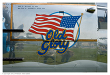 B-25J Mitchell 'Old Glory' at the 2012 Gathering of B25s at Grimes Field, Urbana, Ohio on April 15, 2012