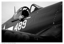 FG-1D Corsair at Grimes Gathering of B-25s at Urbana, Ohio on April 15, 2012