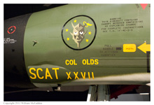 Col. Robin Olds' F-4C Phantom II 'Scat XXVII' on static display at the National Museum of the Air Force on May 19, 2011