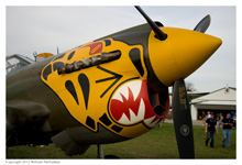 P-40K Warhawk 'Aleutian Tiger' at the 2012 Gathering of B25s at Grimes Field, Urbana, Ohio on April 15, 2012