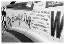 P-51 Mustang 'Big Beautiful Doll' at Rickenbacker Airport, Ohio, on September 29, 2007