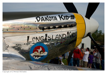P-51D Mustang 'Dakota Kid II' at the 2012 Gathering of B25s at Grimes Field, Urbana, Ohio on April 15, 2012
