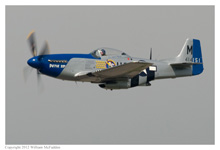 P-51D Mustang 'Petie 2nd' at the 2012 Gathering of B25s at Grimes Field, Urbana, Ohio on April 15, 2012