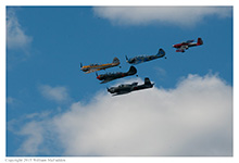 Red Thunder Yak-52, Nanchang CJ-6, & RV-8 at Vinton County Airport on September 20, 2015