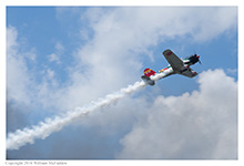 Replica Aichi D3A 'Val' at Vectren Dayton Airshow on June 19, 2016; replica was made for the 1970 film 'Tora, Tora Tora'