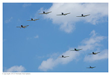 Replica Japanese aircraft and P40 Warhawk at Vectren Dayton Airshow on June 19, 2016; replicas were made for the 1970 film 'Tora, Tora Tora'