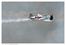 Replica Japanese aircraft at Vectren Dayton Airshow on June 19, 2016; replica was made for the 1970 film 'Tora, Tora Tora'