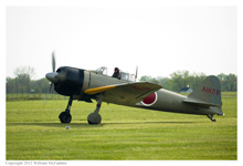 Zero A6-M2 Zero 'Last Samurai' at Grimes Field, Urbana, Ohio, on April 15, 2012